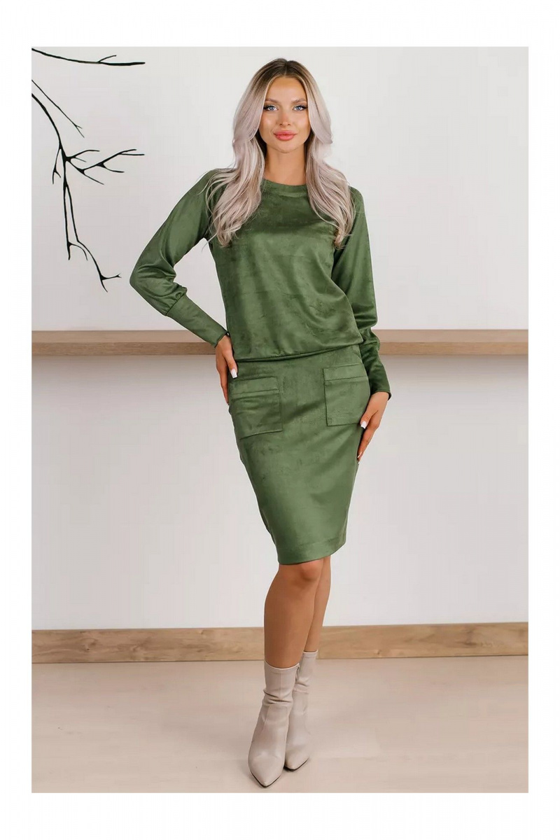 Юбочный костюм MONA STYLE FASHION&DESIGN 19089/2 оливковый