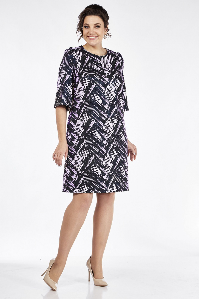 Платья Lady Style Classic 2476/2 темно-синий_розовый