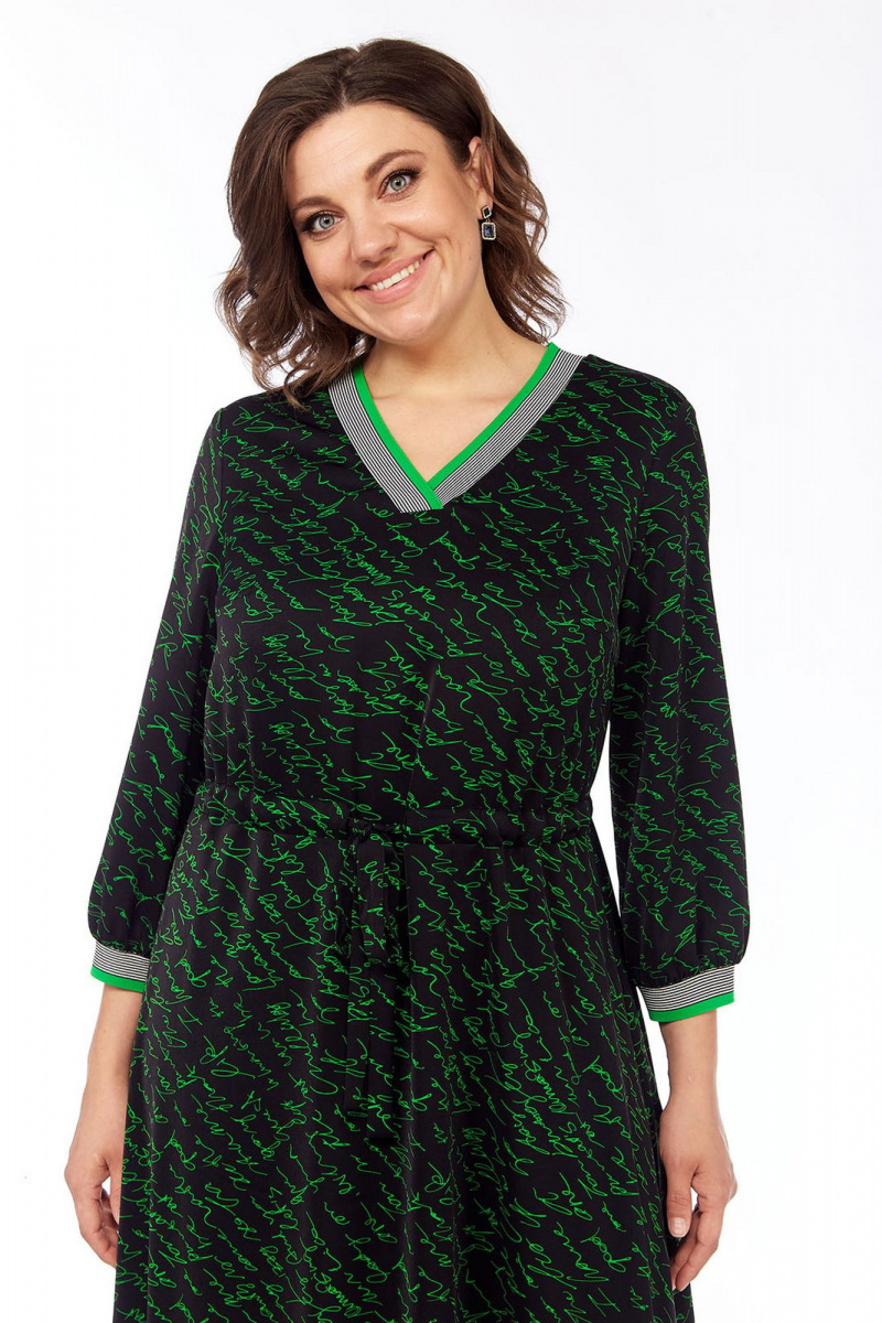 Платья Lady Style Classic 2316/3 черный_зеленый
