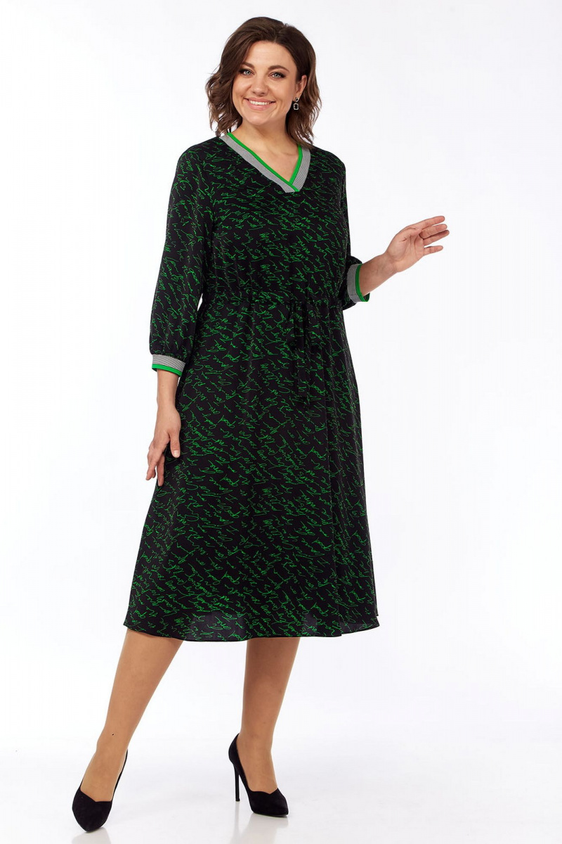 Платья Lady Style Classic 2316/3 черный_зеленый