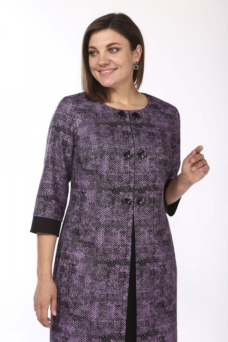 Платья Lady Style Classic 1758/5 черный-фиолетовый