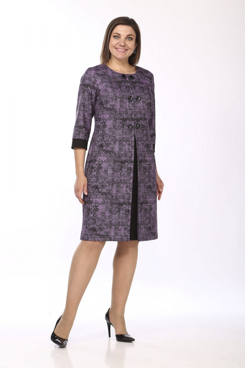 Платья Lady Style Classic 1758/5 черный-фиолетовый