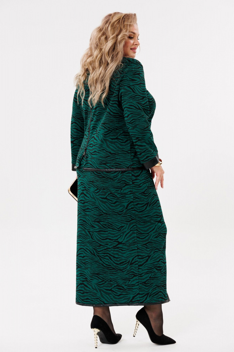 Юбочный комплект Michel chic 1394 зеленый+зебра
