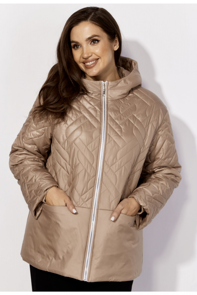 Женская куртка TAiER 1300 золотистый-бежевый