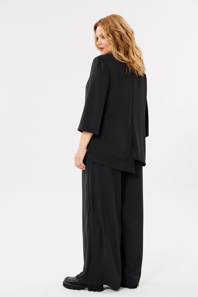 Брючный костюм Michel chic 1386/1 черный,полоска