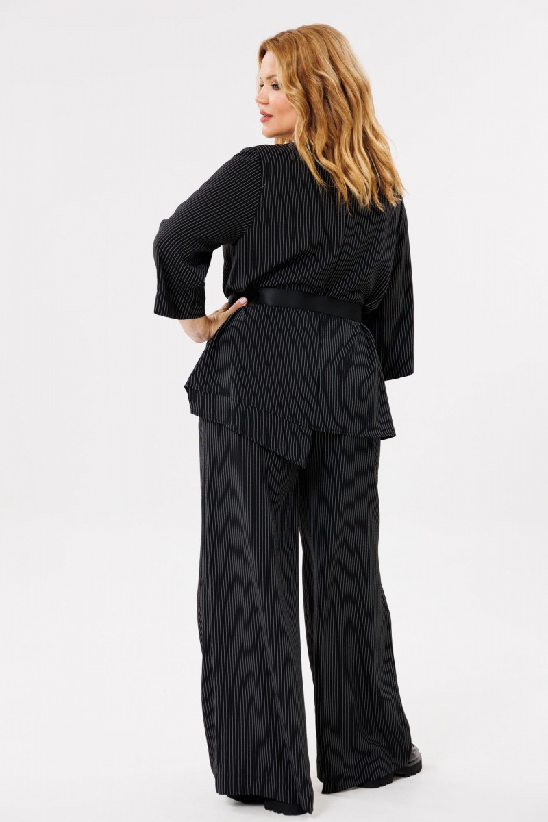 Брючный костюм Michel chic 1386/1 черный,полоска