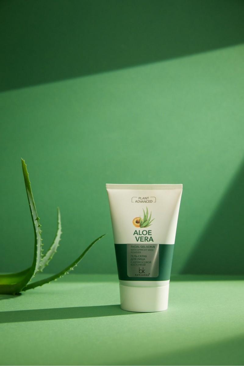 Пилинги и скрабы Belkosmex Plant Advanced Aloe Vera Гель-скраб для лица c абрикосовой косточкой