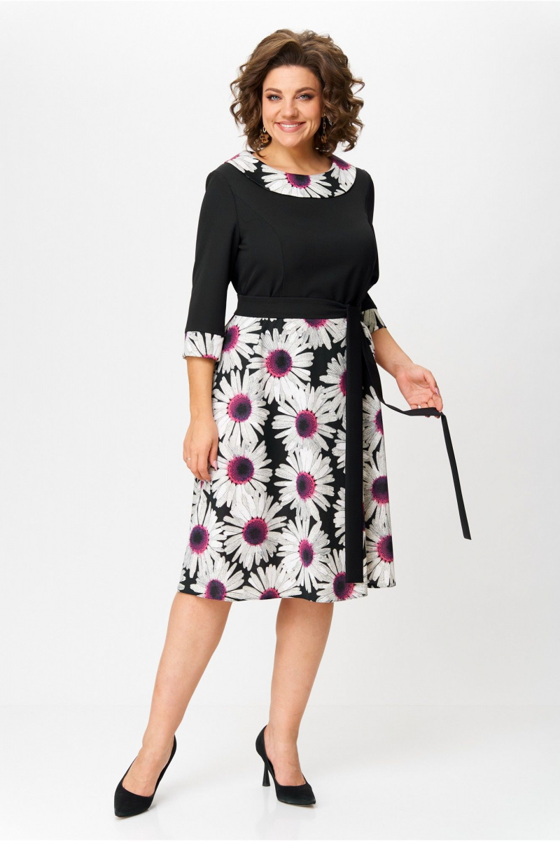 Платья Moda Versal П1949 черный+фиолет