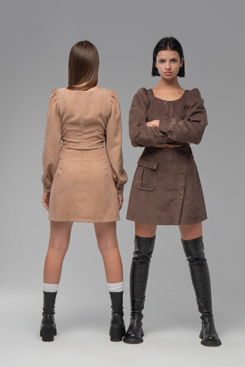 Юбки AVEEVA 5332 темный_бежевый