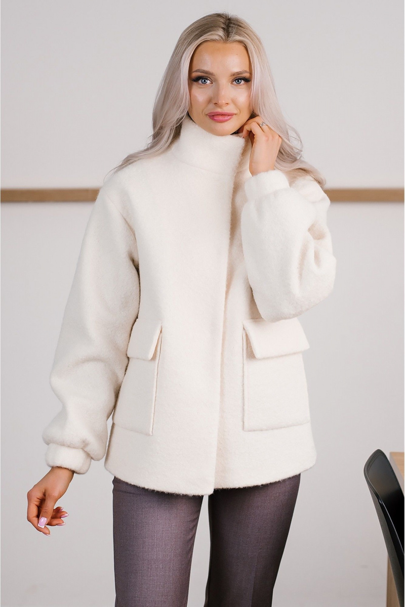 Женская куртка MONA STYLE FASHION&DESIGN 18108/1 молочный