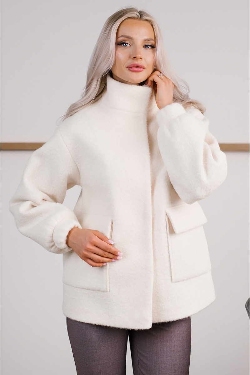 Женская куртка MONA STYLE FASHION&DESIGN 18108/1 молочный
