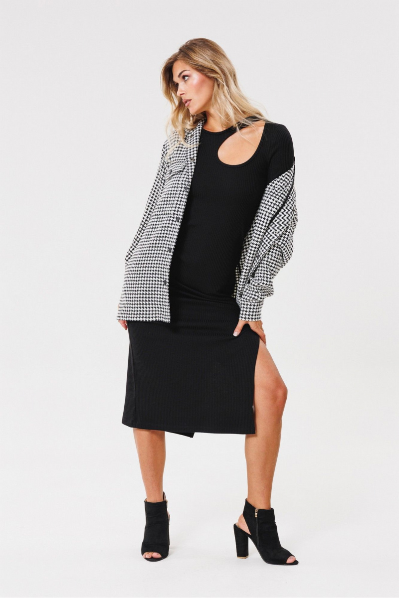 Рубашки PRATA wear S022 черно-белый