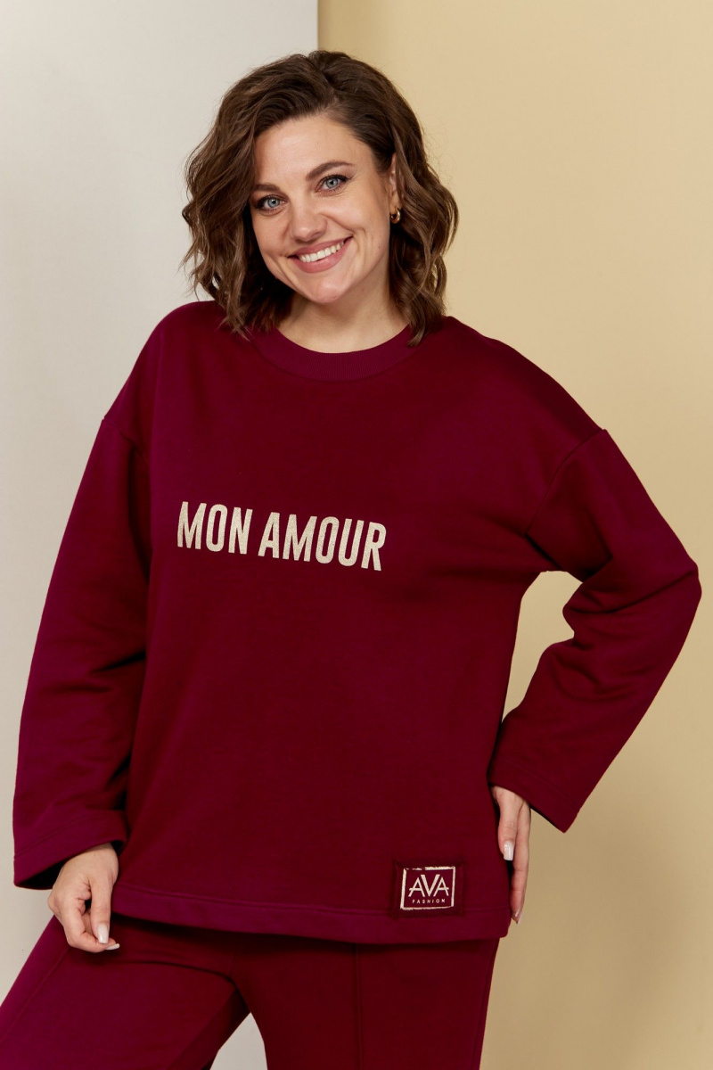 Брючный комплект AVA fashion М-040.01 бордовый