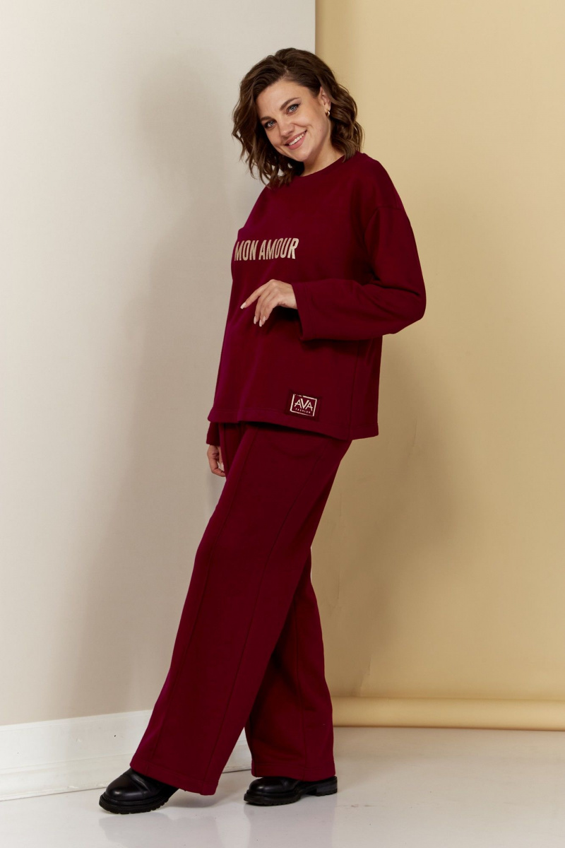 Брючный комплект AVA fashion М-040.01 бордовый