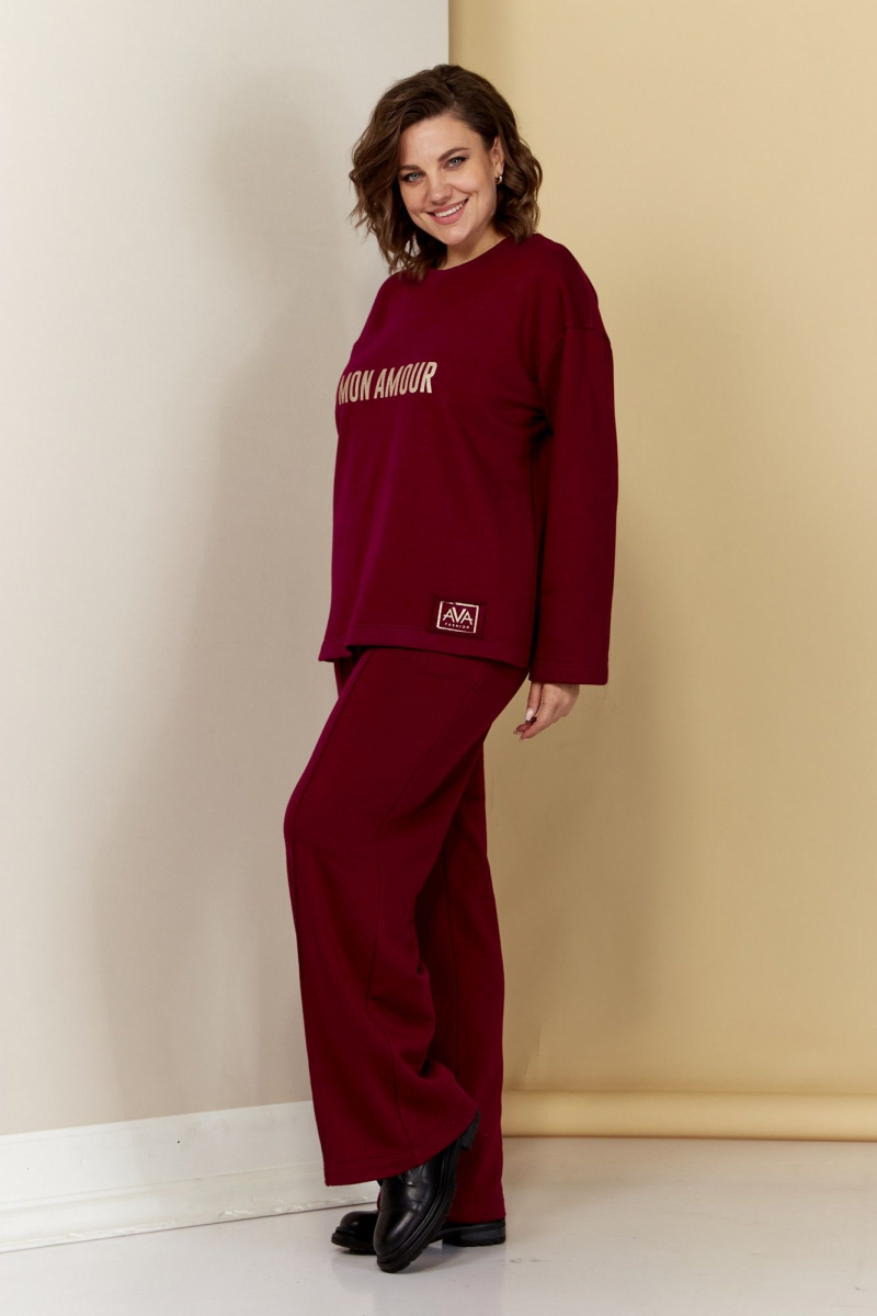 Брючный комплект AVA fashion М-040.01 бордовый