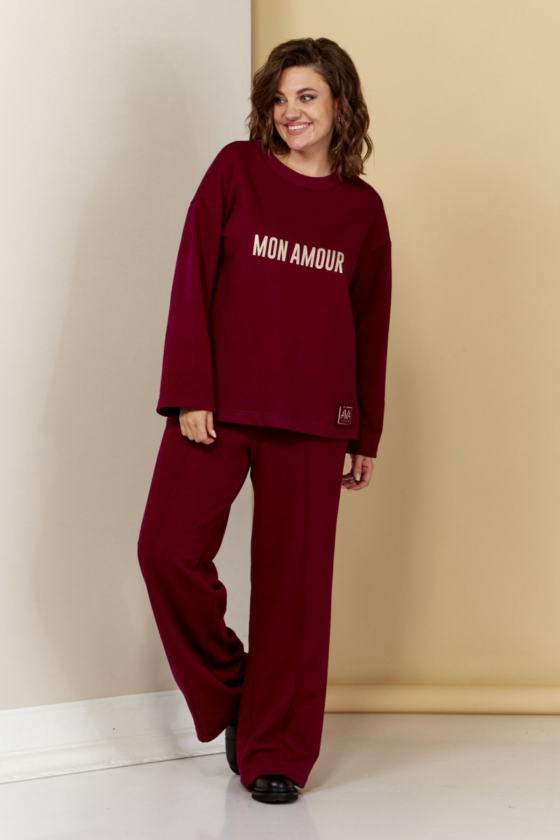 Брючный комплект AVA fashion М-040.01 бордовый