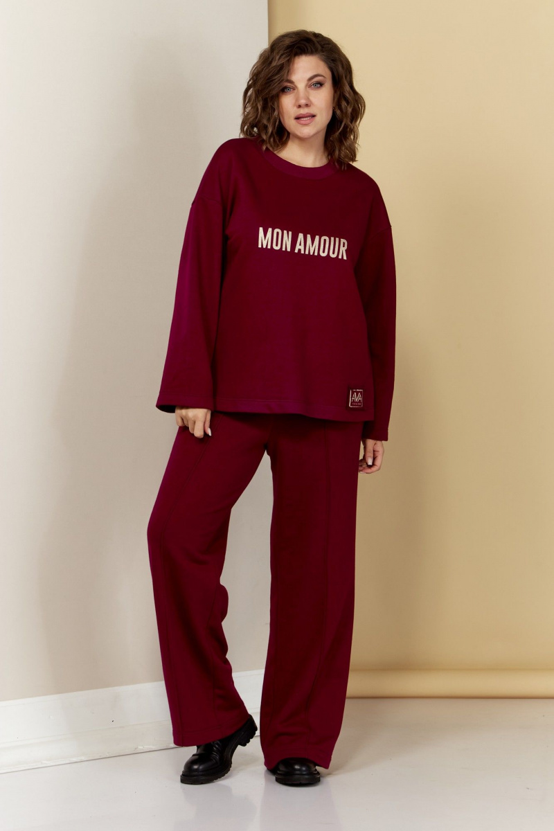 Брючный комплект AVA fashion М-040.01 бордовый