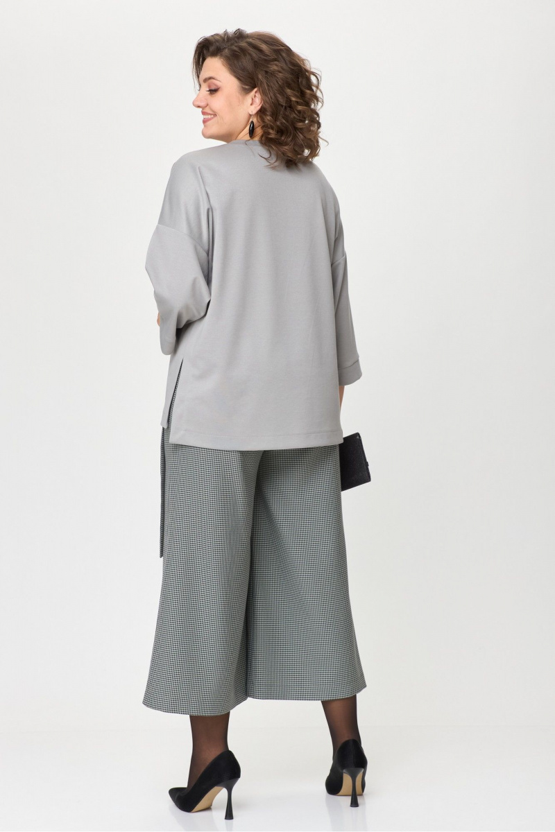 Брючный комплект Michel chic 1362/1 серый,клетка