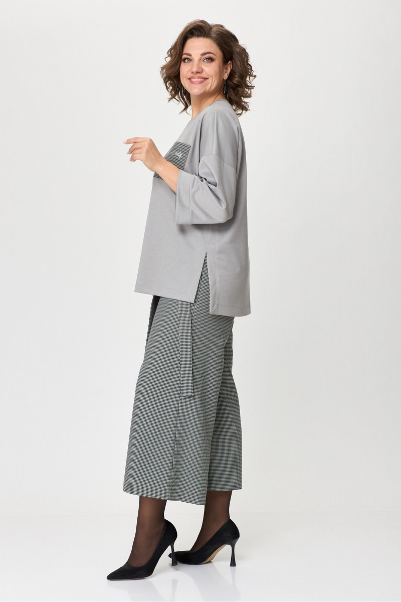 Брючный комплект Michel chic 1362/1 серый,клетка