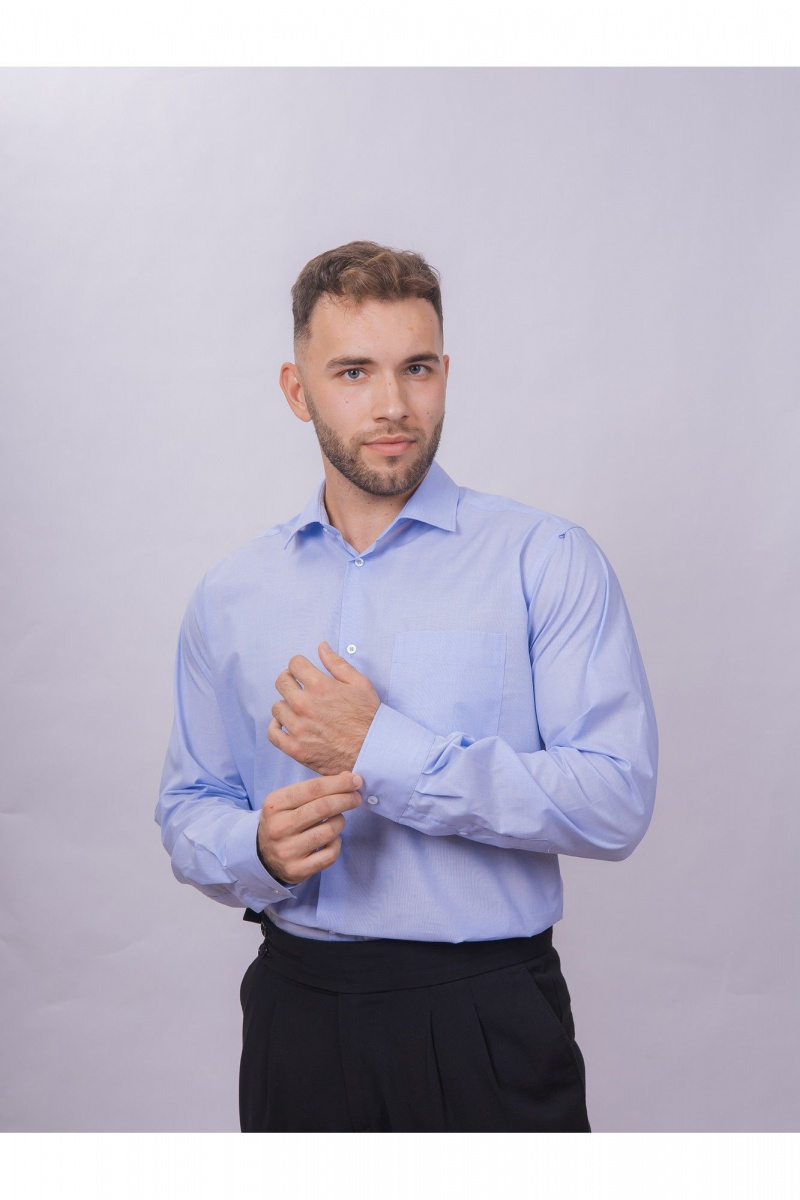 Рубашки с длинным рукавом Nadex 01-095013/203-24 светло-голубой
