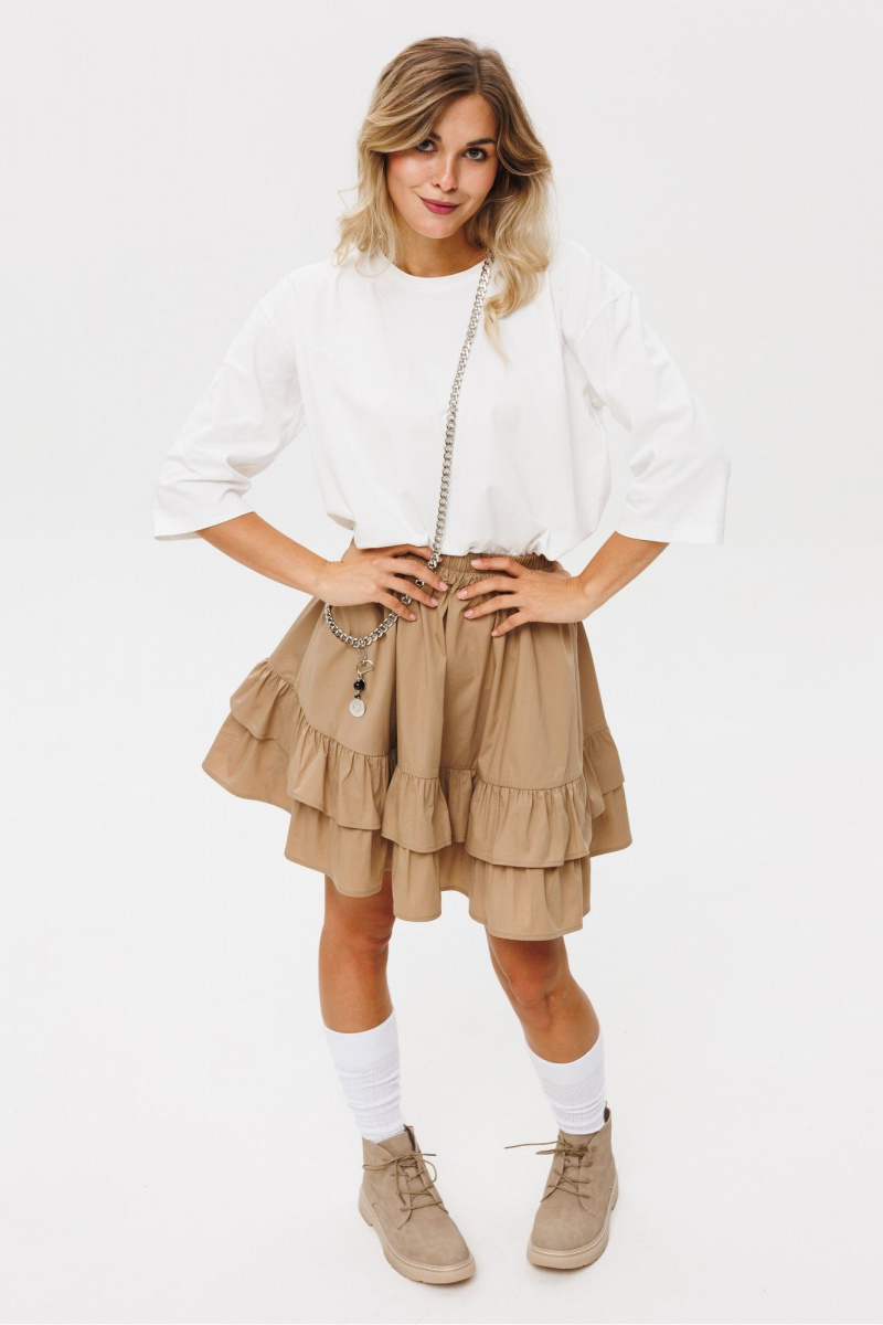 Юбки PRATA wear S009 бежевый