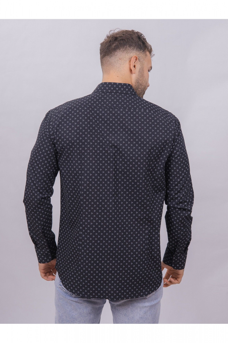 Рубашки с длинным рукавом Nadex 01-094811/501-24 темно-синий-белый