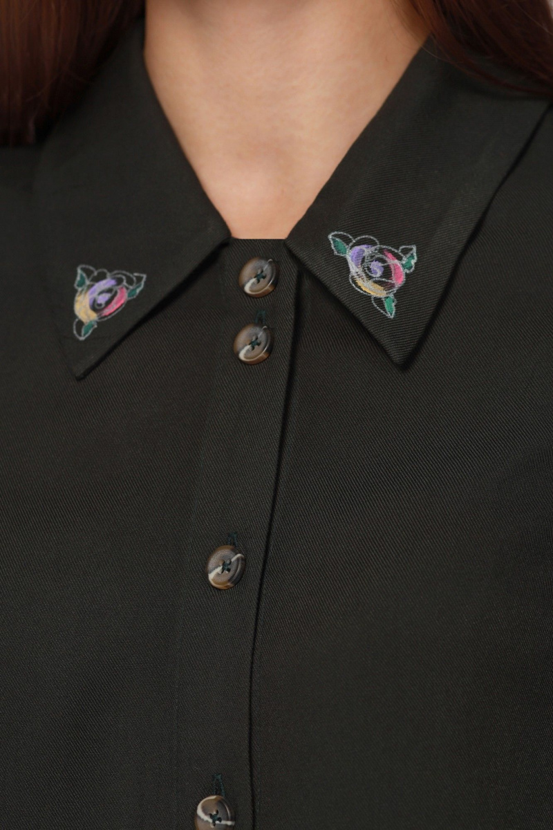 Блузы Полинушка 151/4 изумрудный