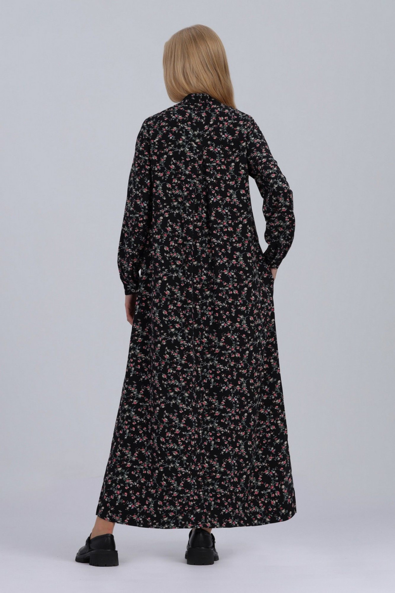 Платья Полинушка 475м розочки_на_черном