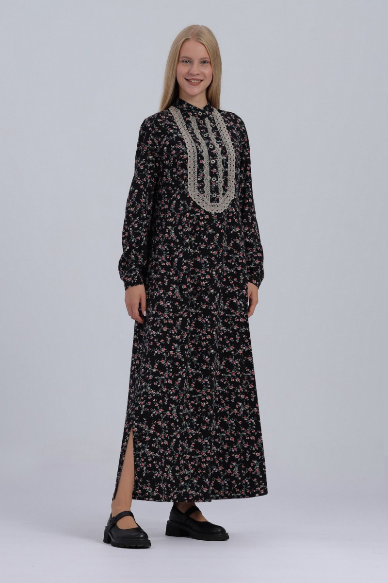 Платья Полинушка 475м розочки_на_черном
