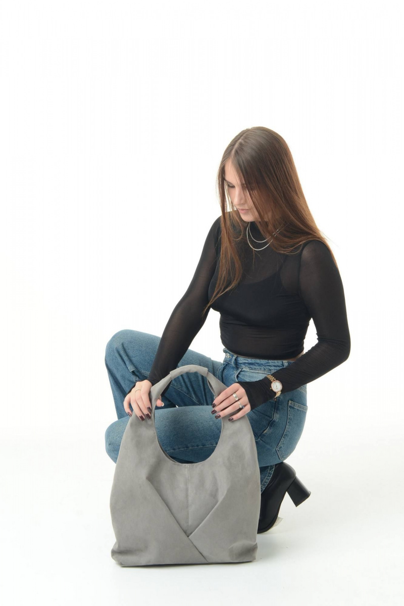 Женская сумка MT.Style Gabbi/\ grey-velour