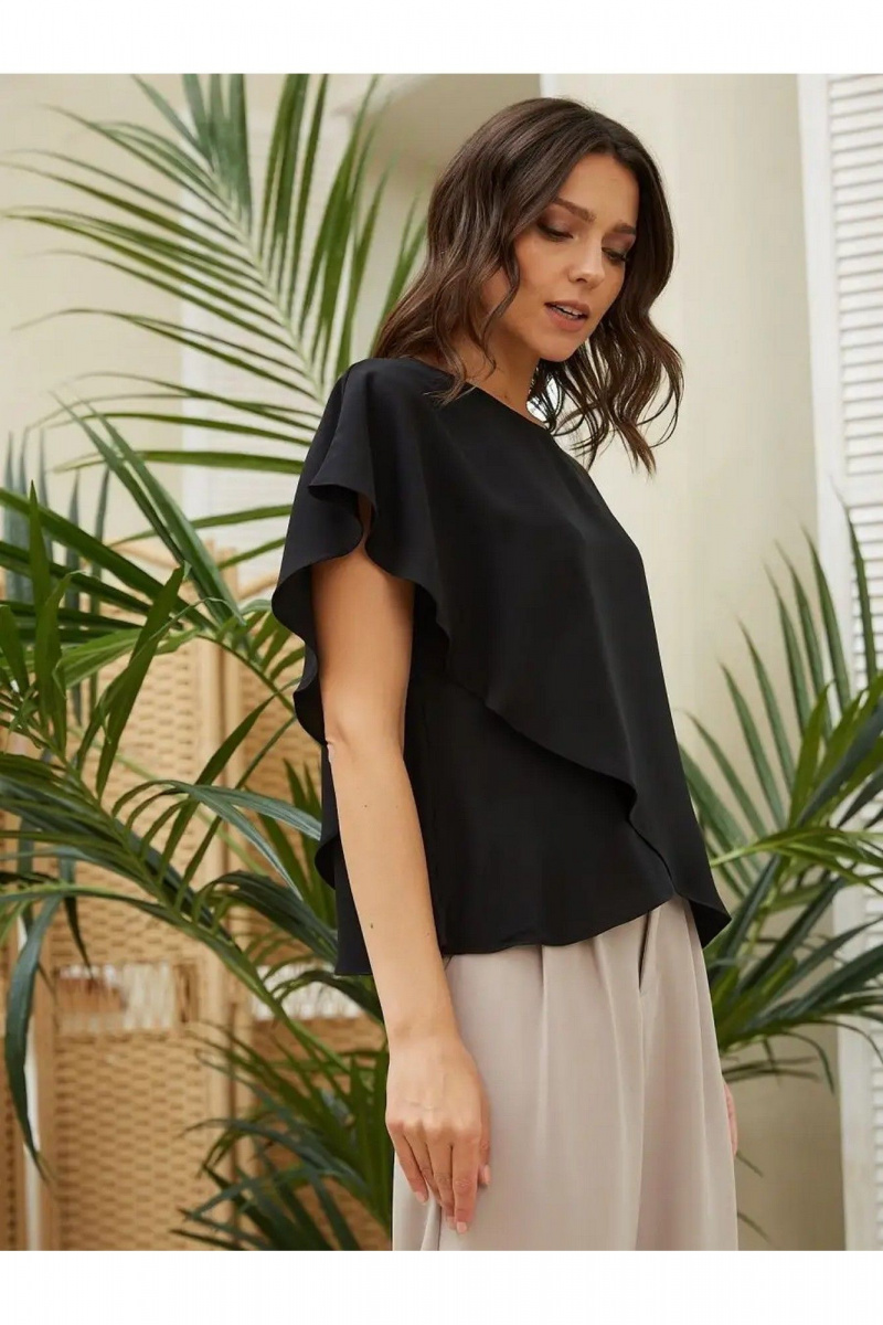 Блузы MIRSINA FASHION 1619 черный