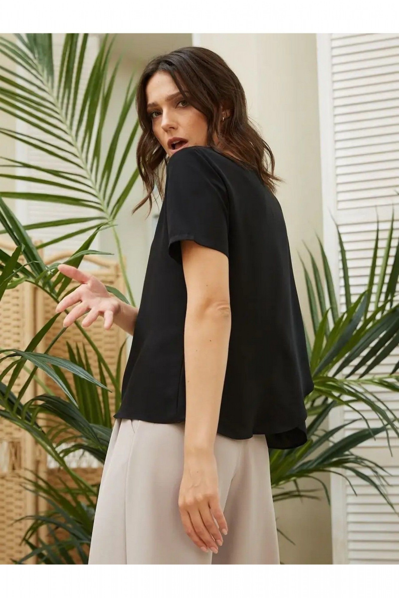 Блузы MIRSINA FASHION 1619 черный