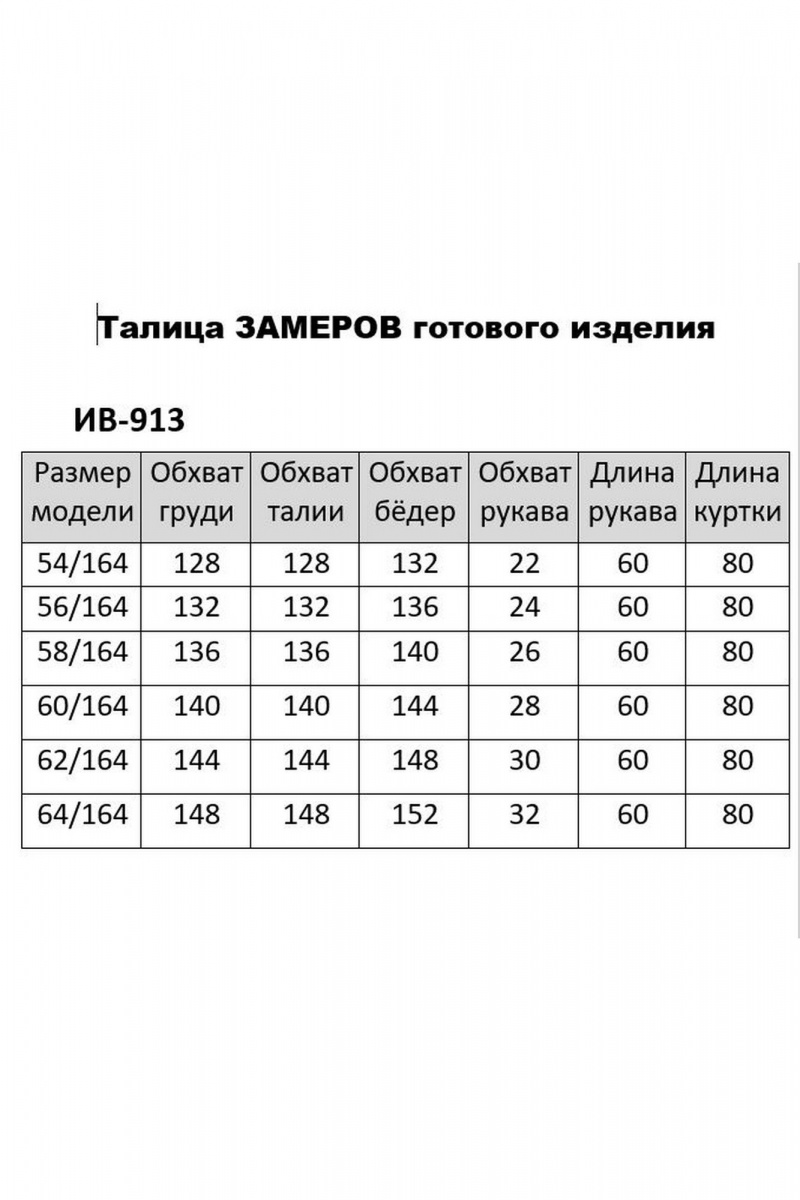 Женская куртка Ивелта плюс 913