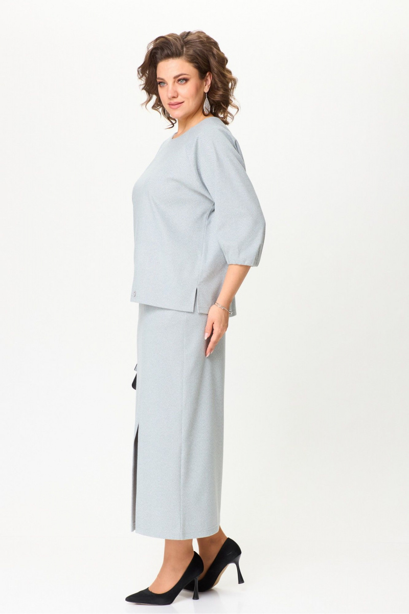 Юбочный комплект Michel chic 1399 зеленый,полоска