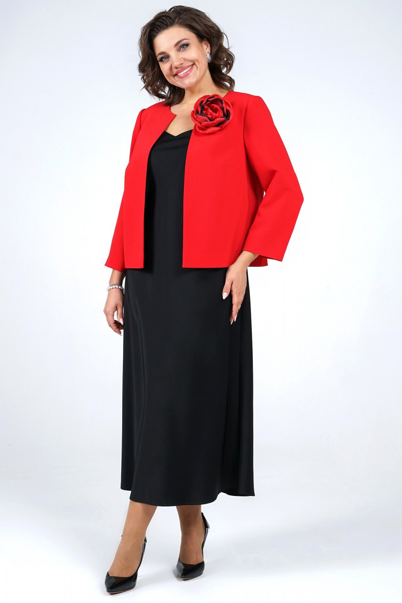 Плательный комплект Alani Collection 2265 красный/черный
