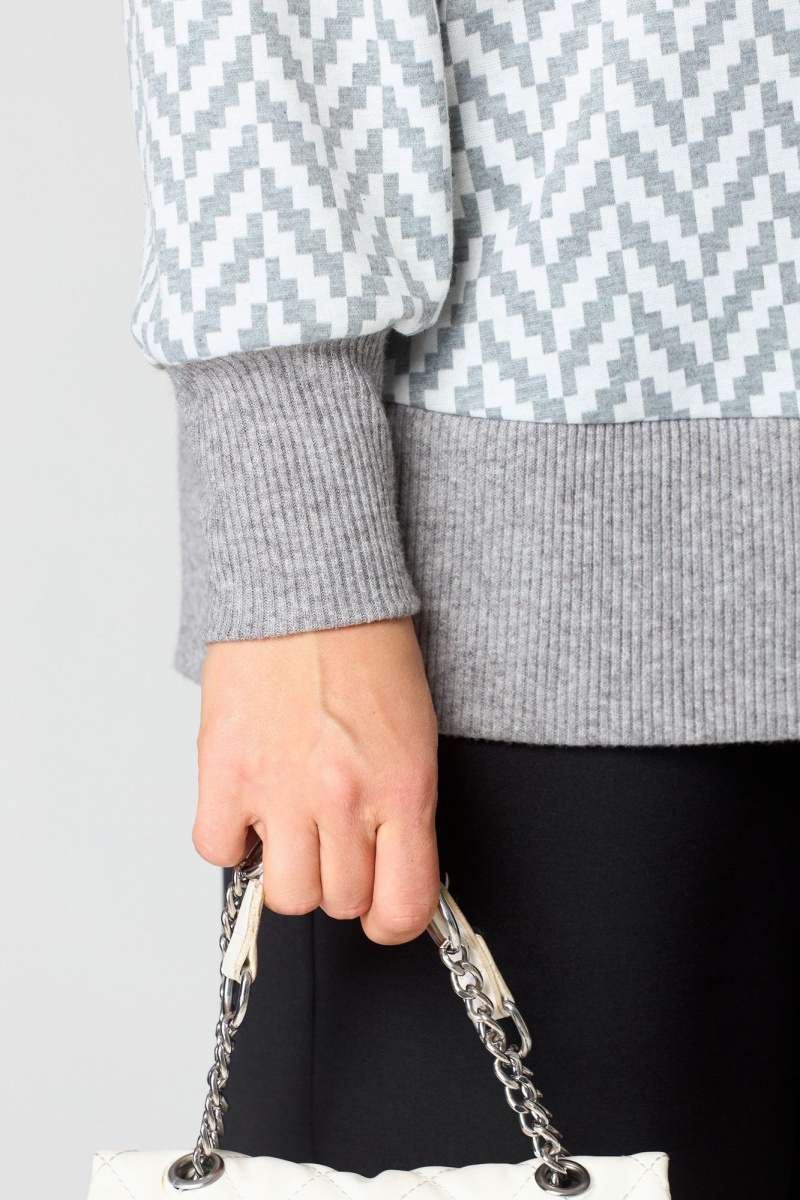 Джемперы EVA GRANT 7069А серый_принт