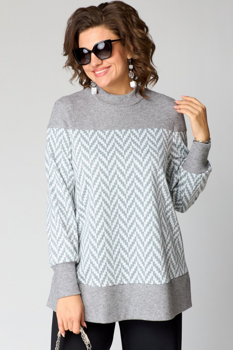 Джемперы EVA GRANT 7069А серый_принт