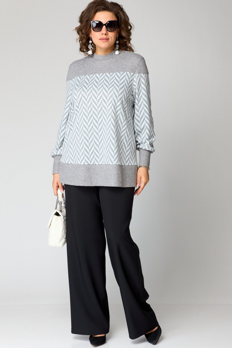 Джемперы EVA GRANT 7069А серый_принт