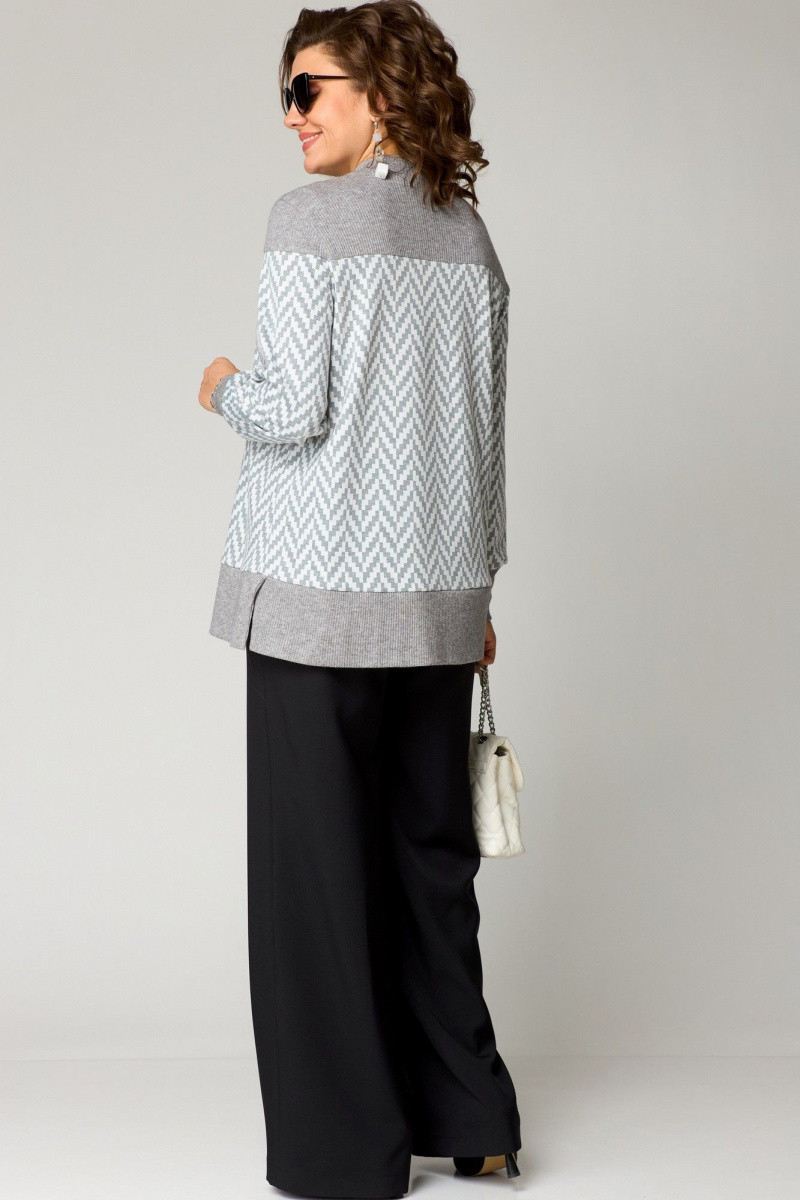 Джемперы EVA GRANT 7069А серый_принт