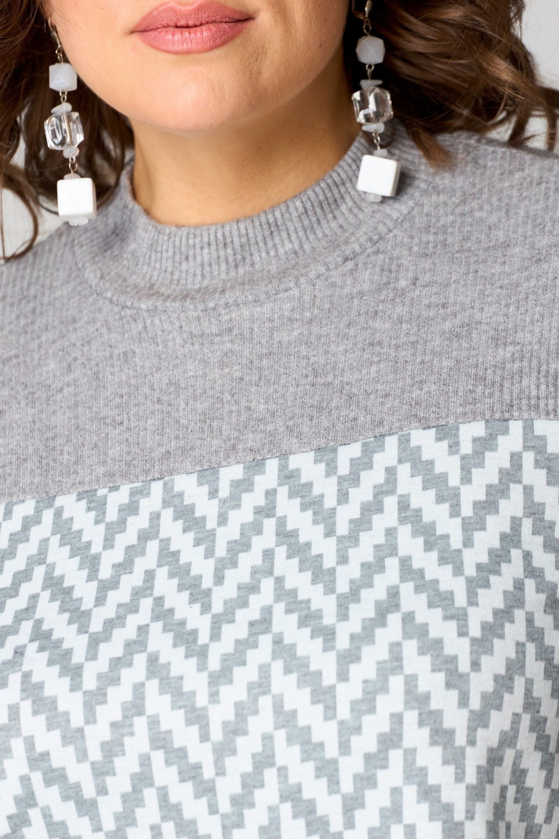 Джемперы EVA GRANT 7069А серый_принт