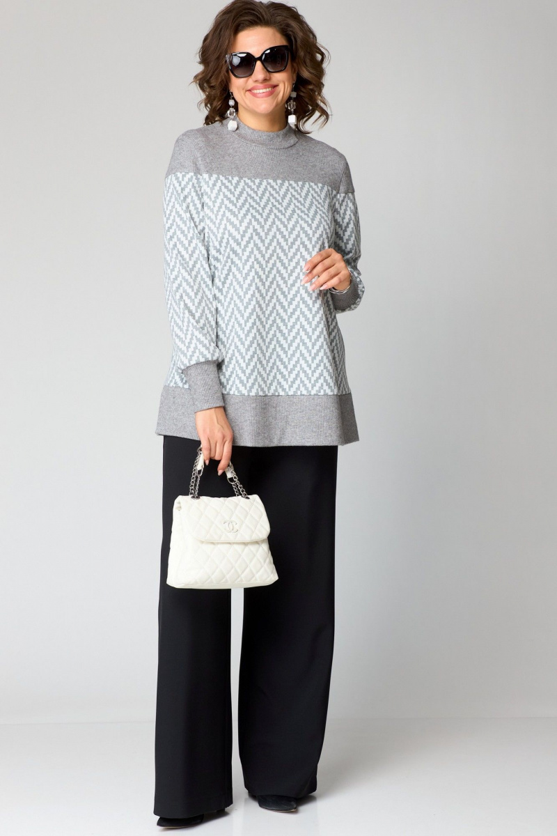 Джемперы EVA GRANT 7069А серый_принт