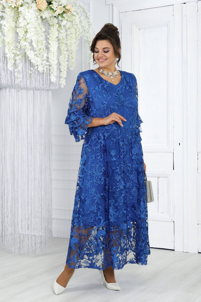 Платья Ninele 7436 васильковый