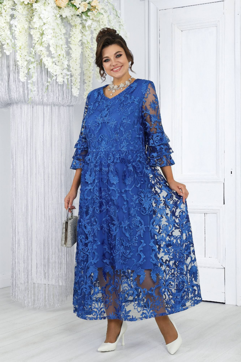 Платья Ninele 7436 васильковый