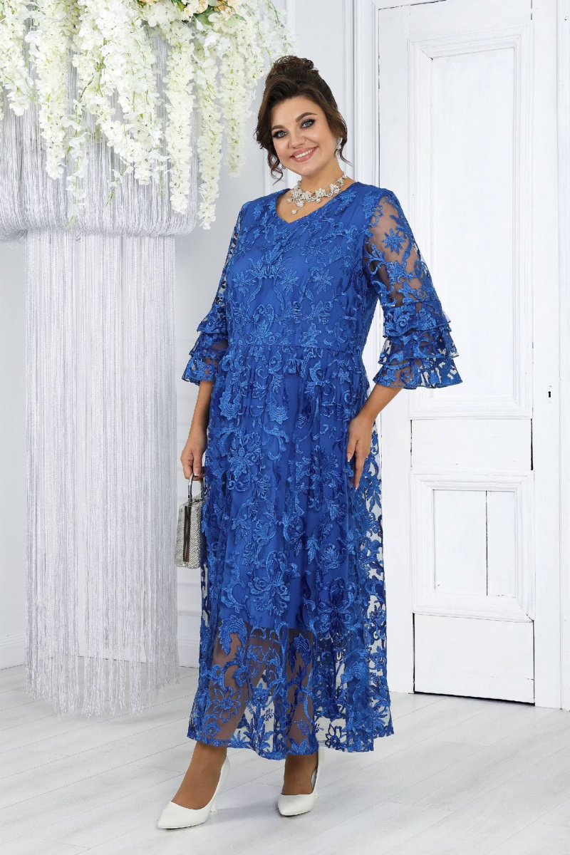 Платья Ninele 7436 васильковый