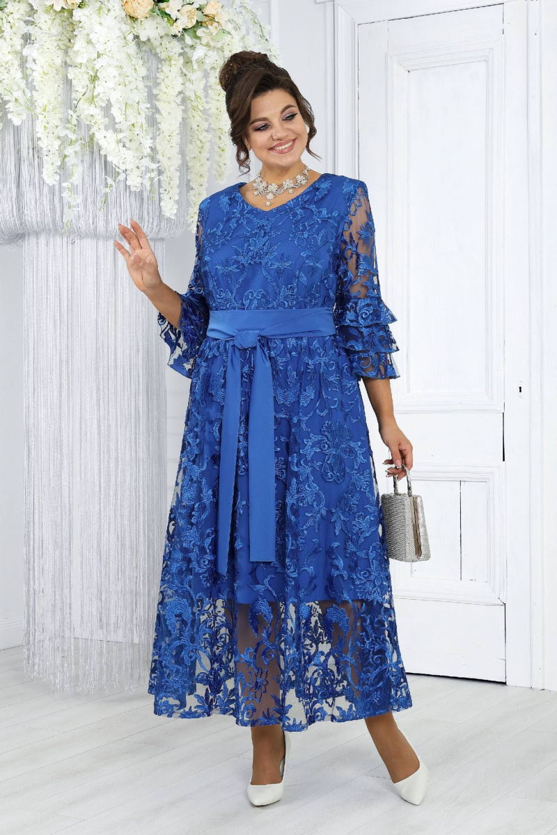 Платья Ninele 7436 васильковый