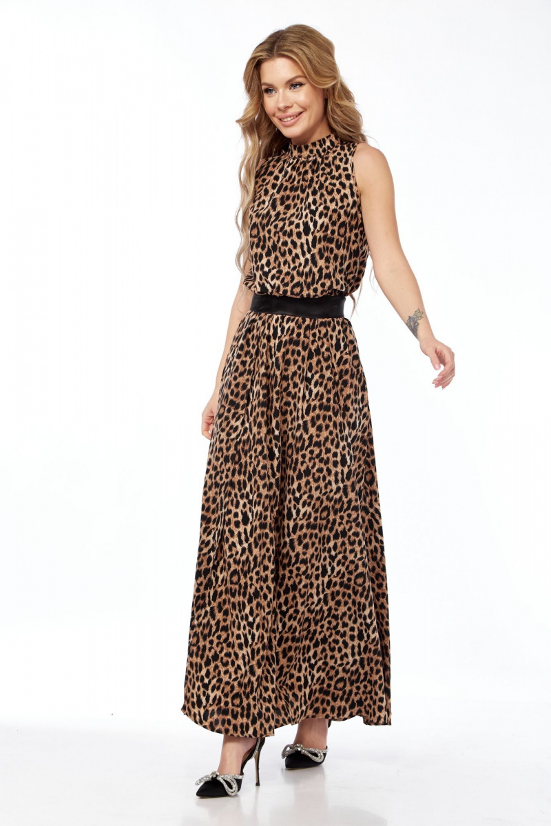 Платья Lady Line 1580 темный_леопард