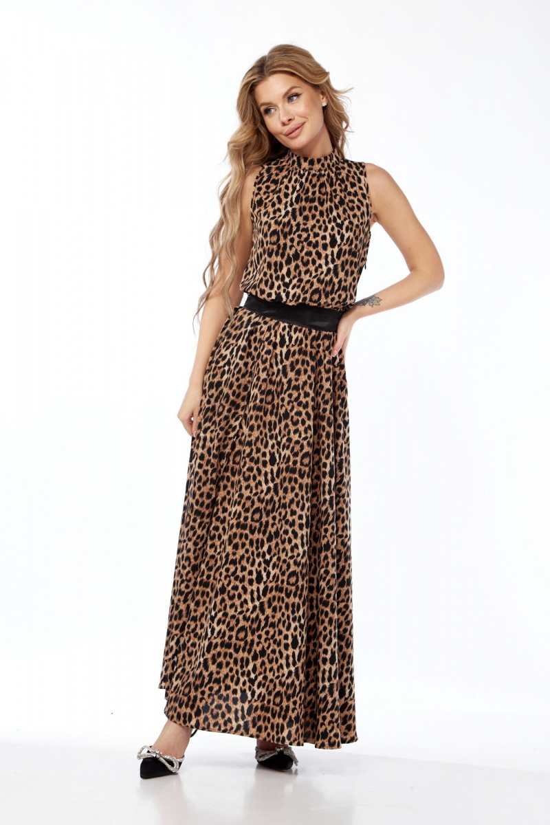 Платья Lady Line 1580 темный_леопард