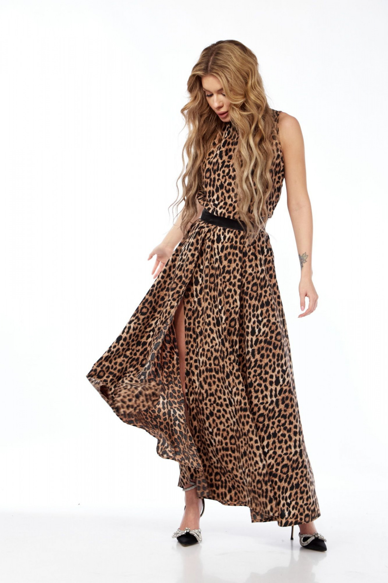 Платья Lady Line 1580 темный_леопард