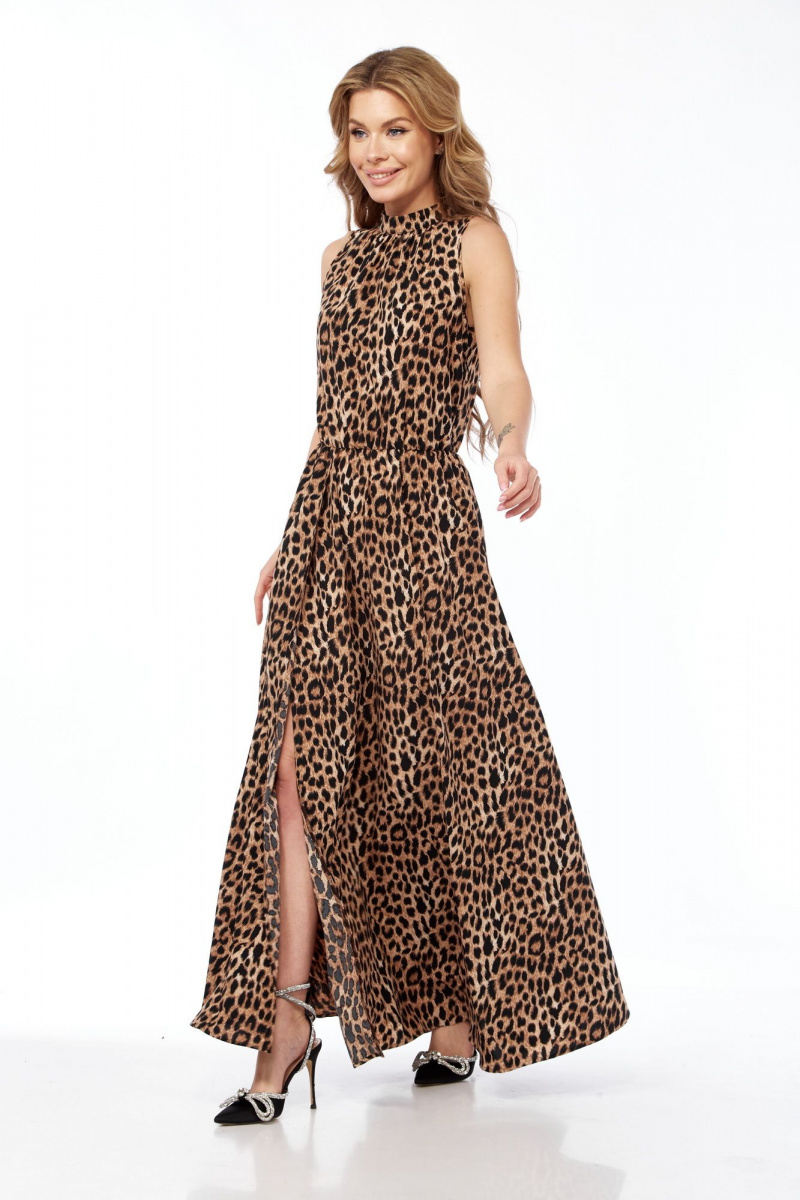 Платья Lady Line 1580 темный_леопард