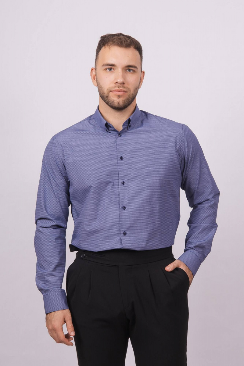 Рубашки с длинным рукавом Nadex 01-061912/420-24 темно-синий